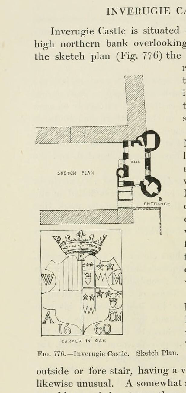 Fig. 776. — Inverugie Castle. Sketch Plan., Inverugie Castle