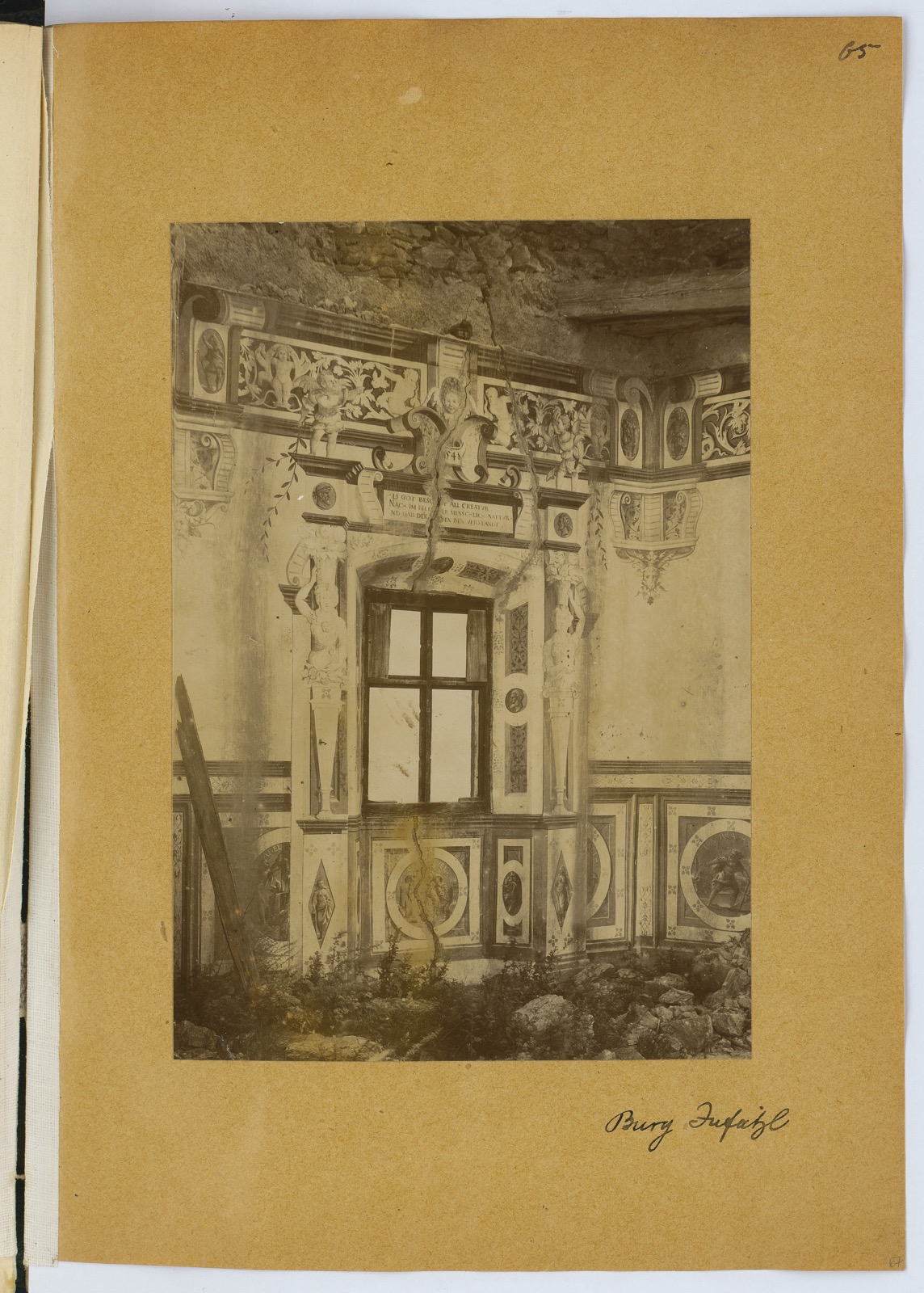 Schloss Juval, Kastelbell-Tschars: Maskensaal, Detailansicht (aus: Skizzen- und Fotoalbum 14), Juval Castle