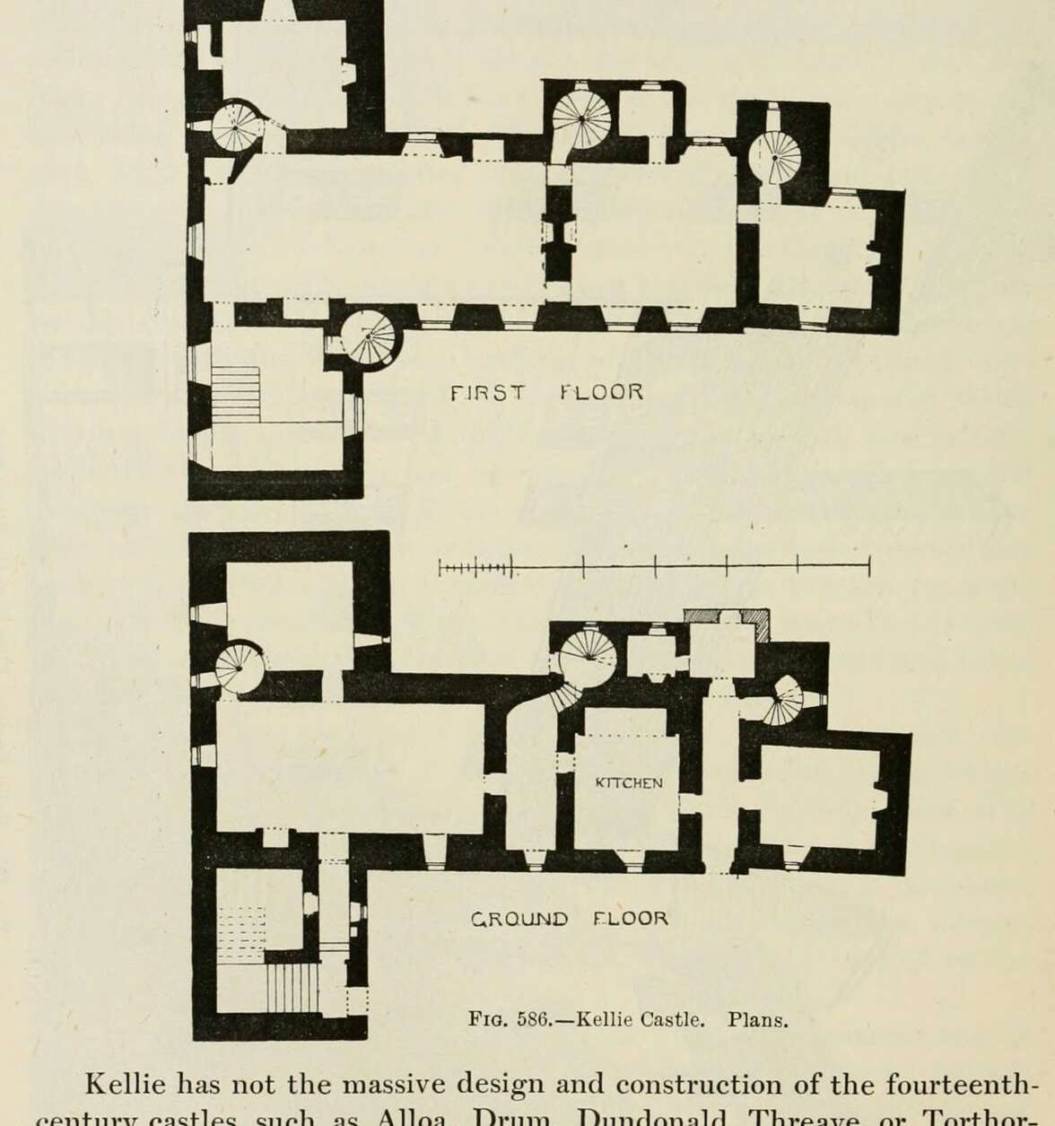 Fig. 586. — Kellie Castle. Plans., Kellie Castle