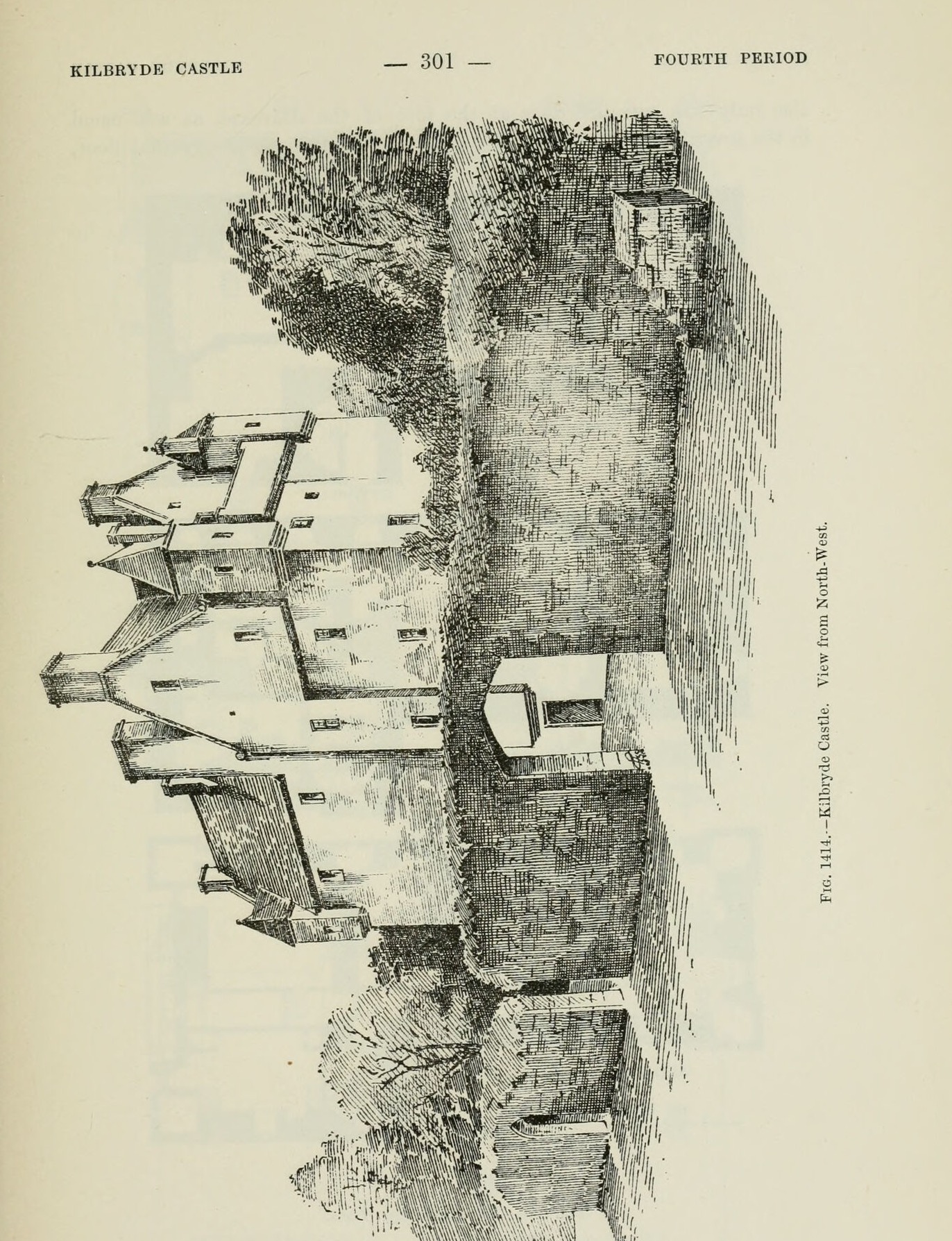 FIG. 1414. - Kilbryde Castle. View from North-West., Kilbryde Castle
