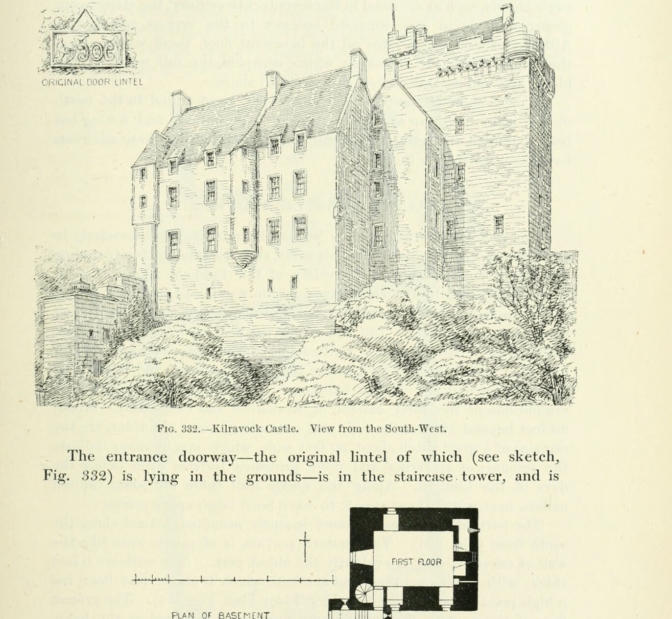 FIG. 332.—Kilravock Castle. View from the South-West., Kilravock Castle