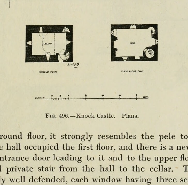 Fig. 496. — Knock Castle. Plans., Knock Castle