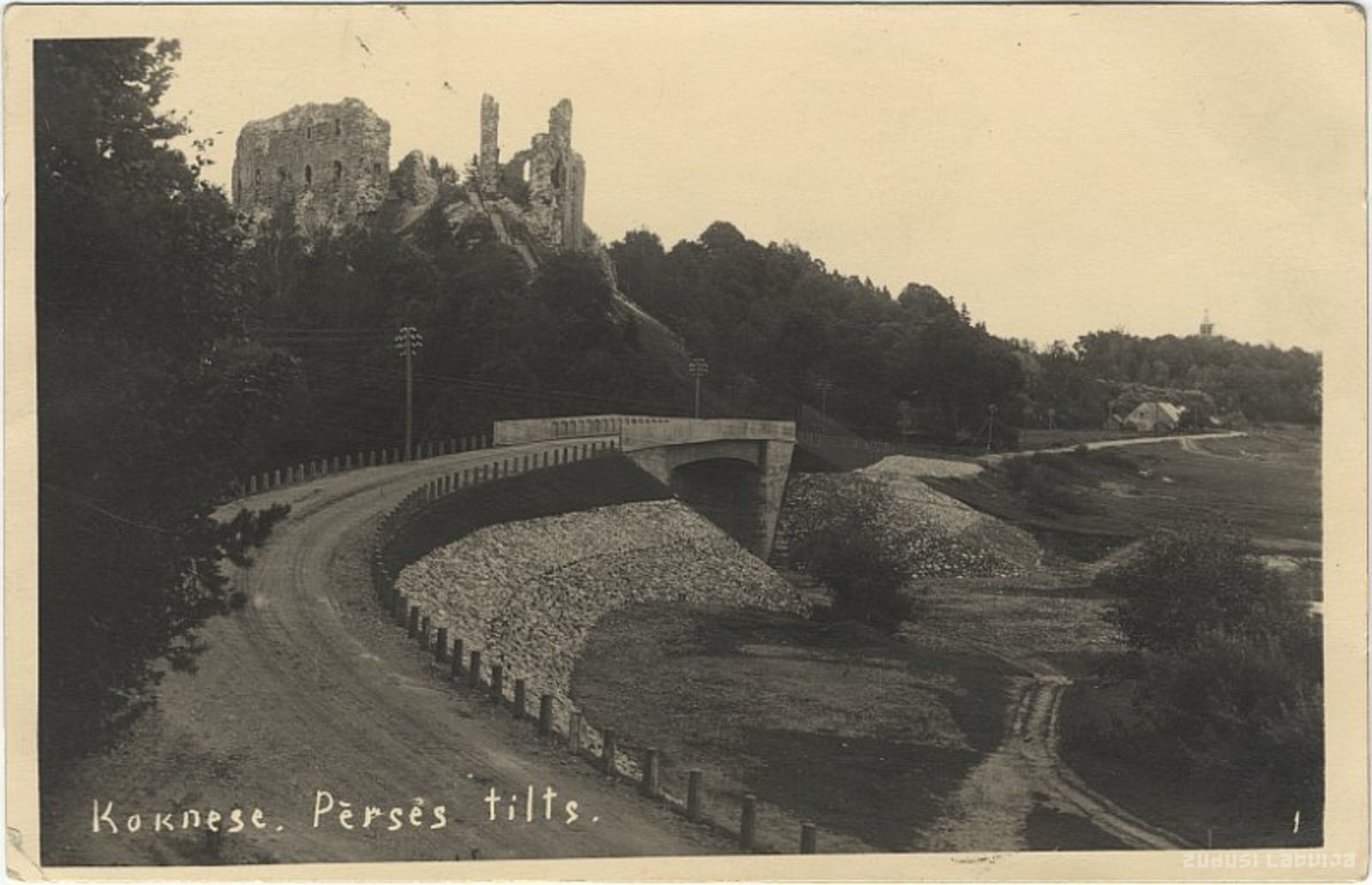 Koknese. Pērses tilts, Koknese Castle