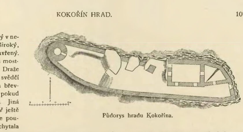 Půdorys hradu Kokořína., Kokořín Castle