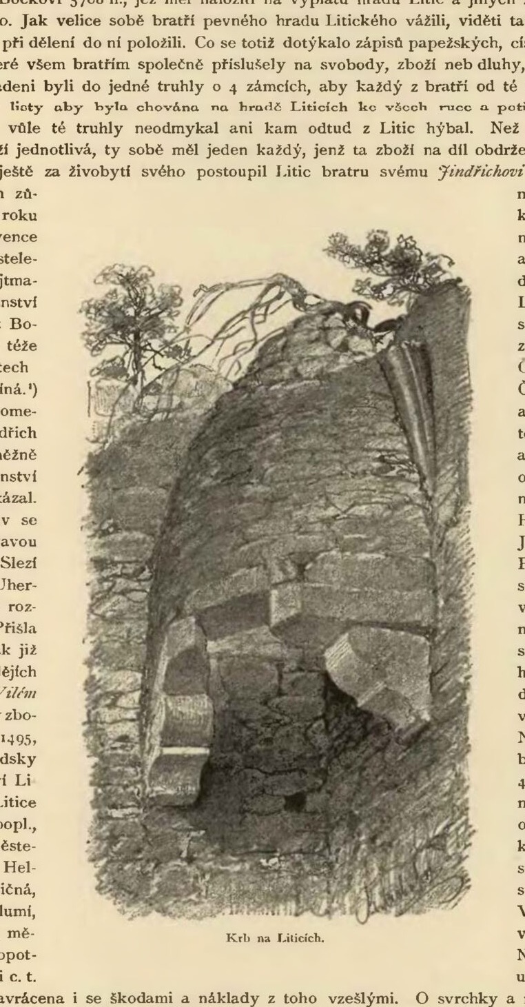 Krb na Liticích., Litice Castle