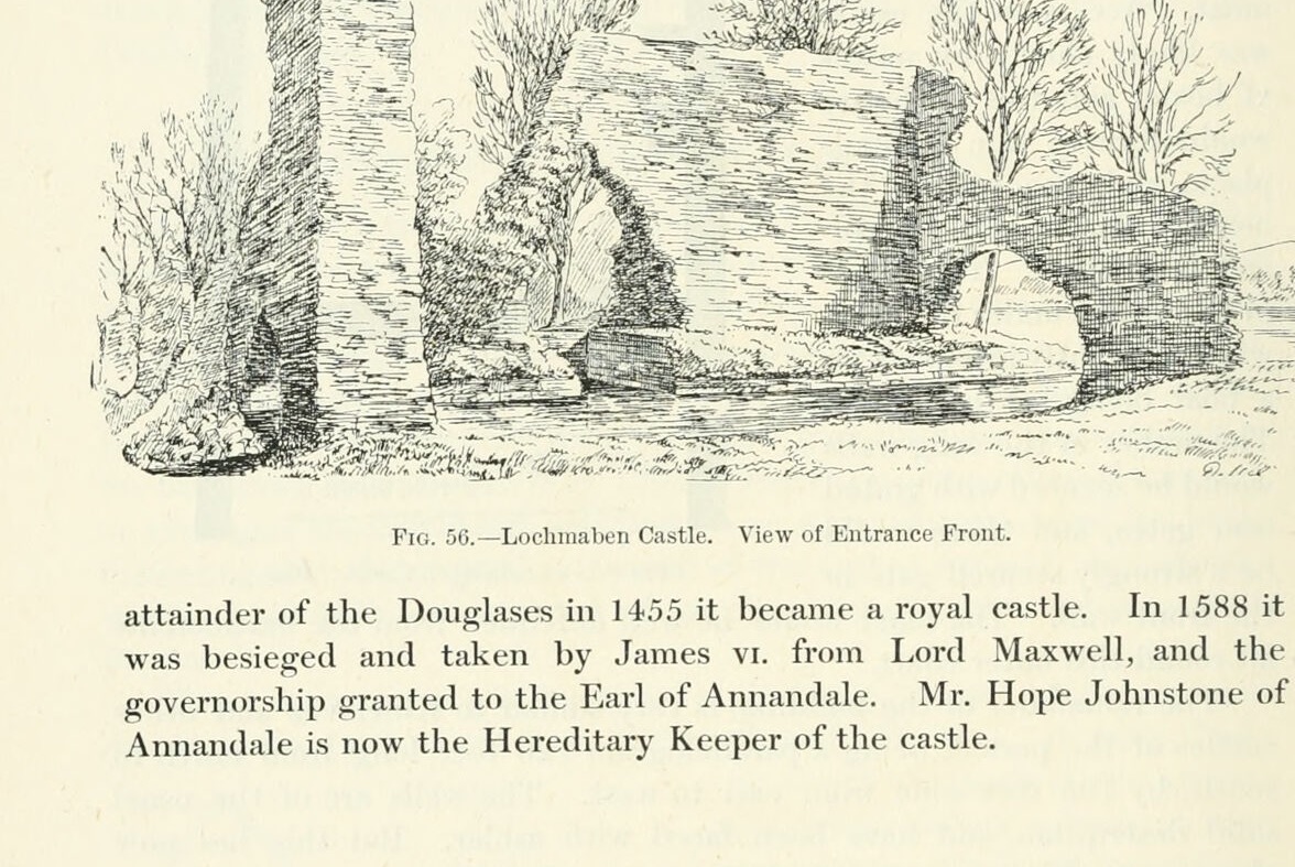Fig. 56. — Lochmaben Castle. View of Entrance Front., Lochmaben Castle