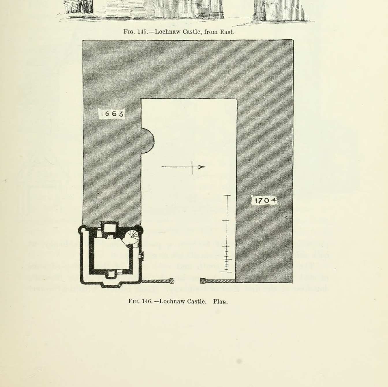 Fig. 146. — Lochnaw Castle. Plan., Lochnaw Castle