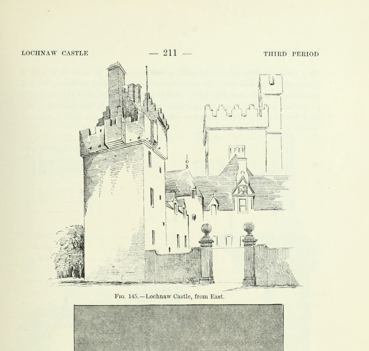 Fig. 145. — Lochnaw Castle, from East., Lochnaw Castle