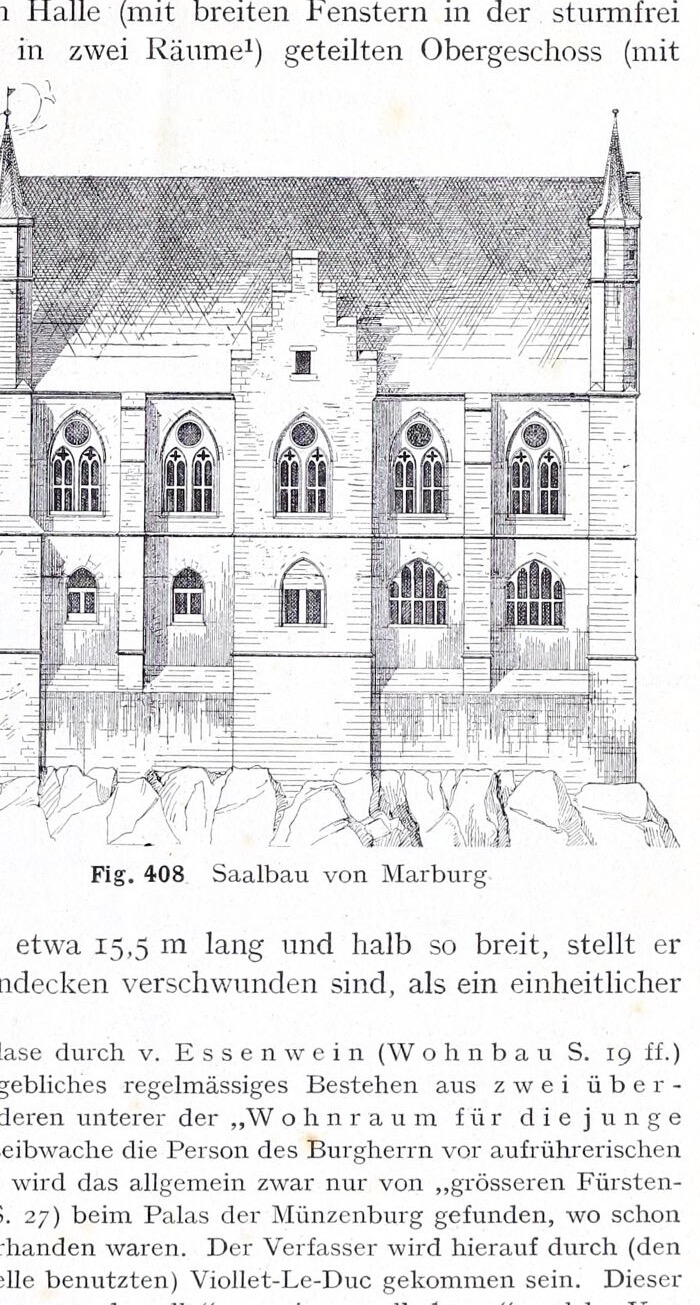 Fig. 408. Saalbau von Marburg., Marburg Castle