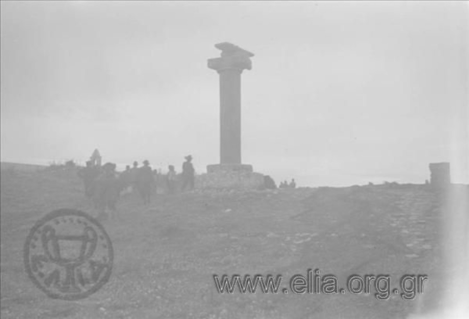 Ο γρανιτένιος αιγυπτιακός μονόλιθος γνωστός ως "κολώνα του Μοροζίνη" στο κάστρο της Μεθώνης., Methoni Castle