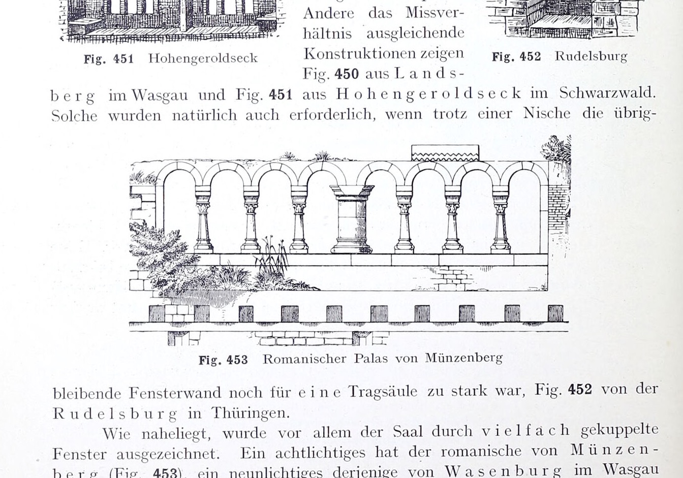 Fig. 453 Romanischer Palas von Münzenberg, Münzenberg Castle