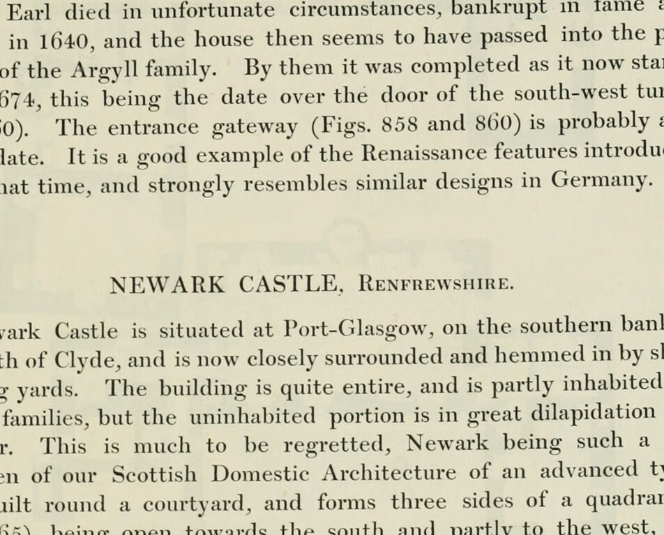 NEWARK CASTLE, RENFREWSHIRE., Newark Castle