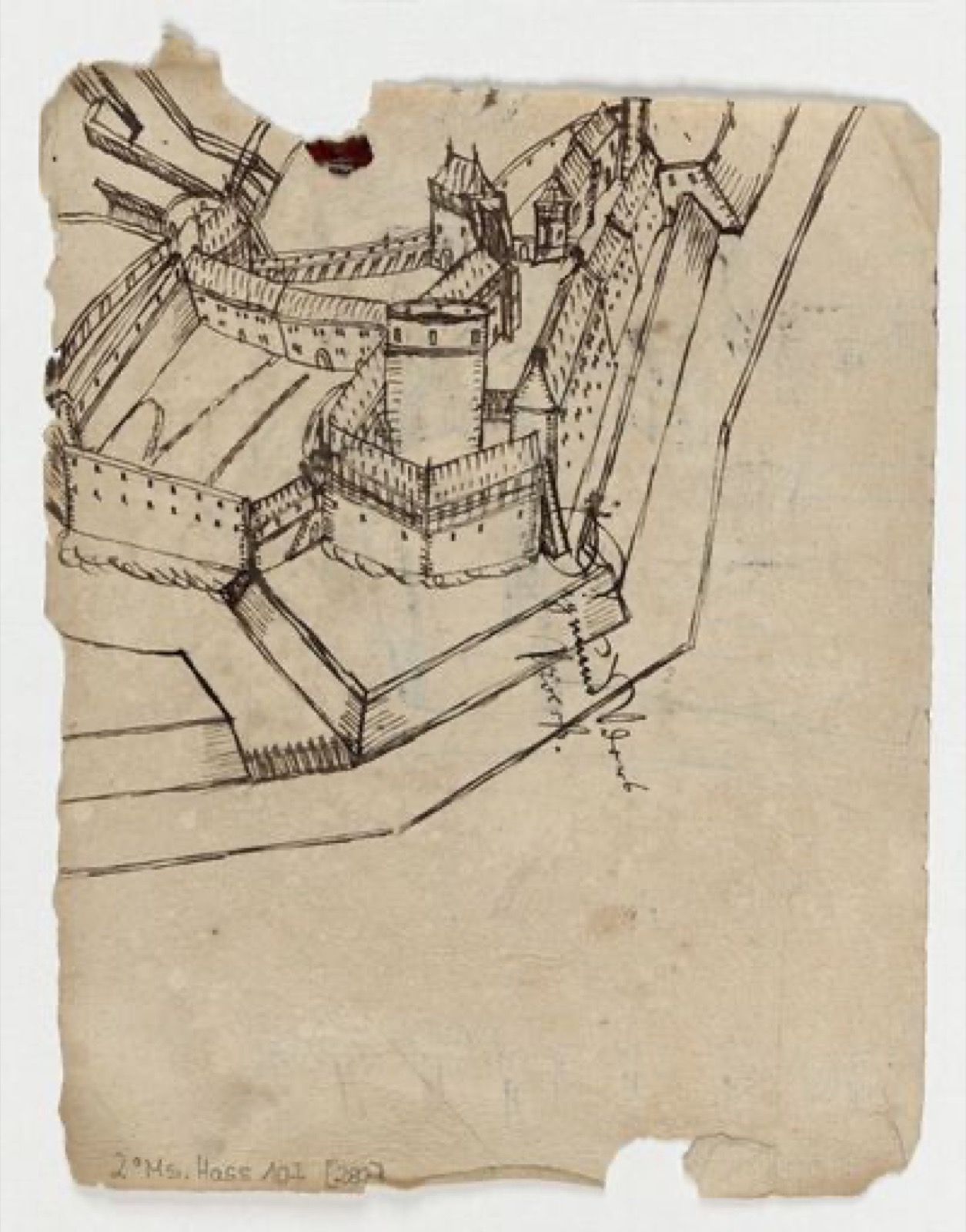 Plesse, Burg von Nordosten, Plesse Castle