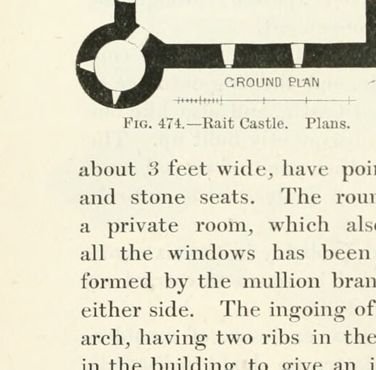 FIRST FLOOR PLAN — (Fig. 474. Rait Castle. Plans.), Rait Castle