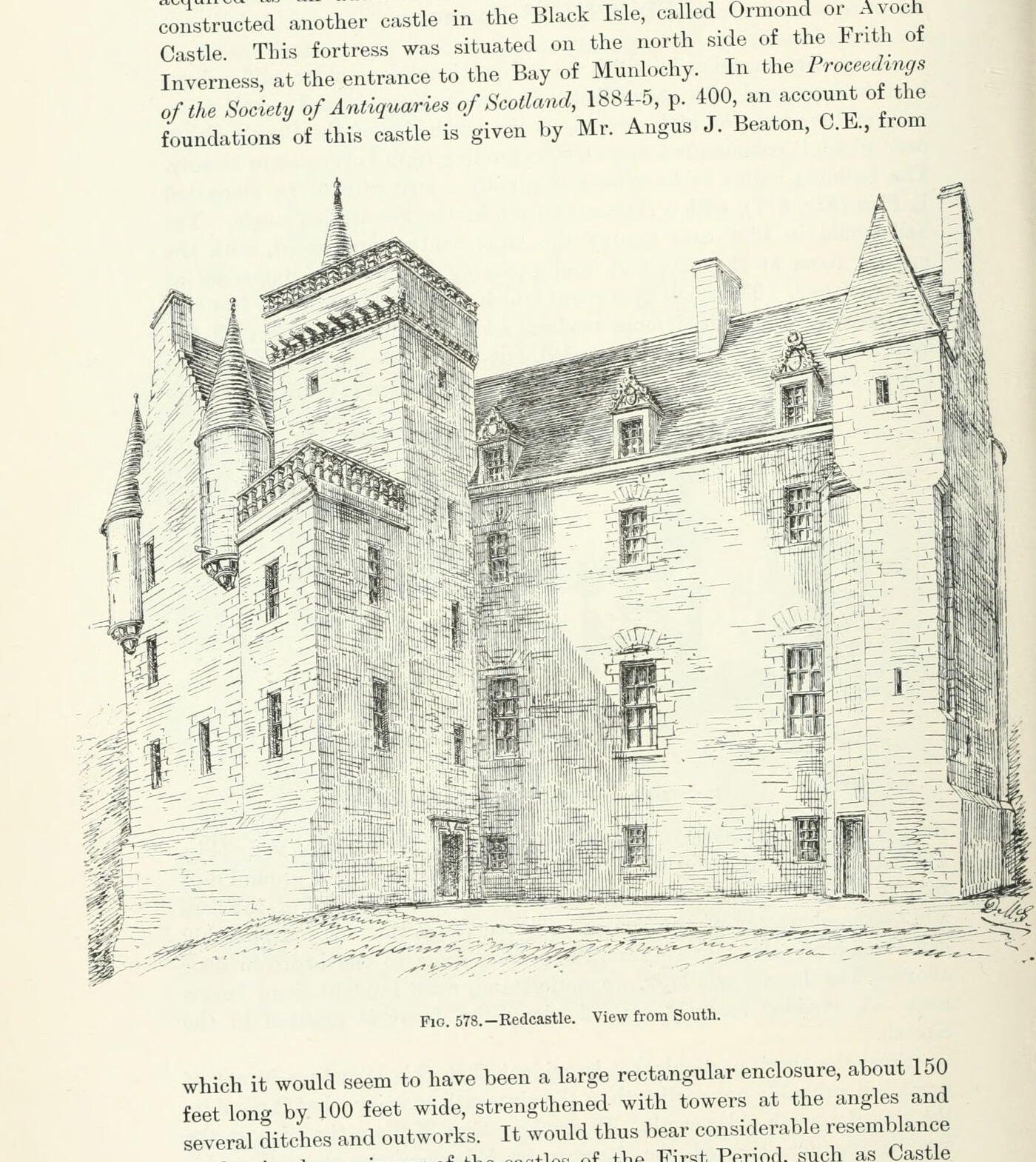 Fig. 578. — Redcastle. View from South., Redcastle