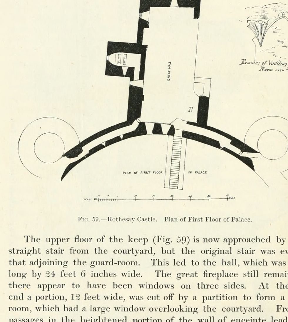 Fig. 59. — Rothesay Castle. Plan of First Floor of Palace., Rothesay Castle