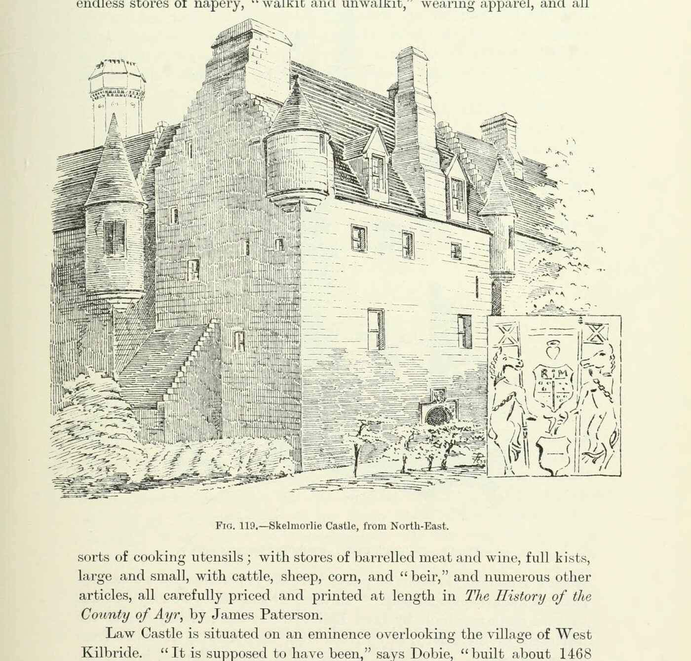 Fig. 119. — Skelmorlie Castle, from North-East., Skelmorlie Castle