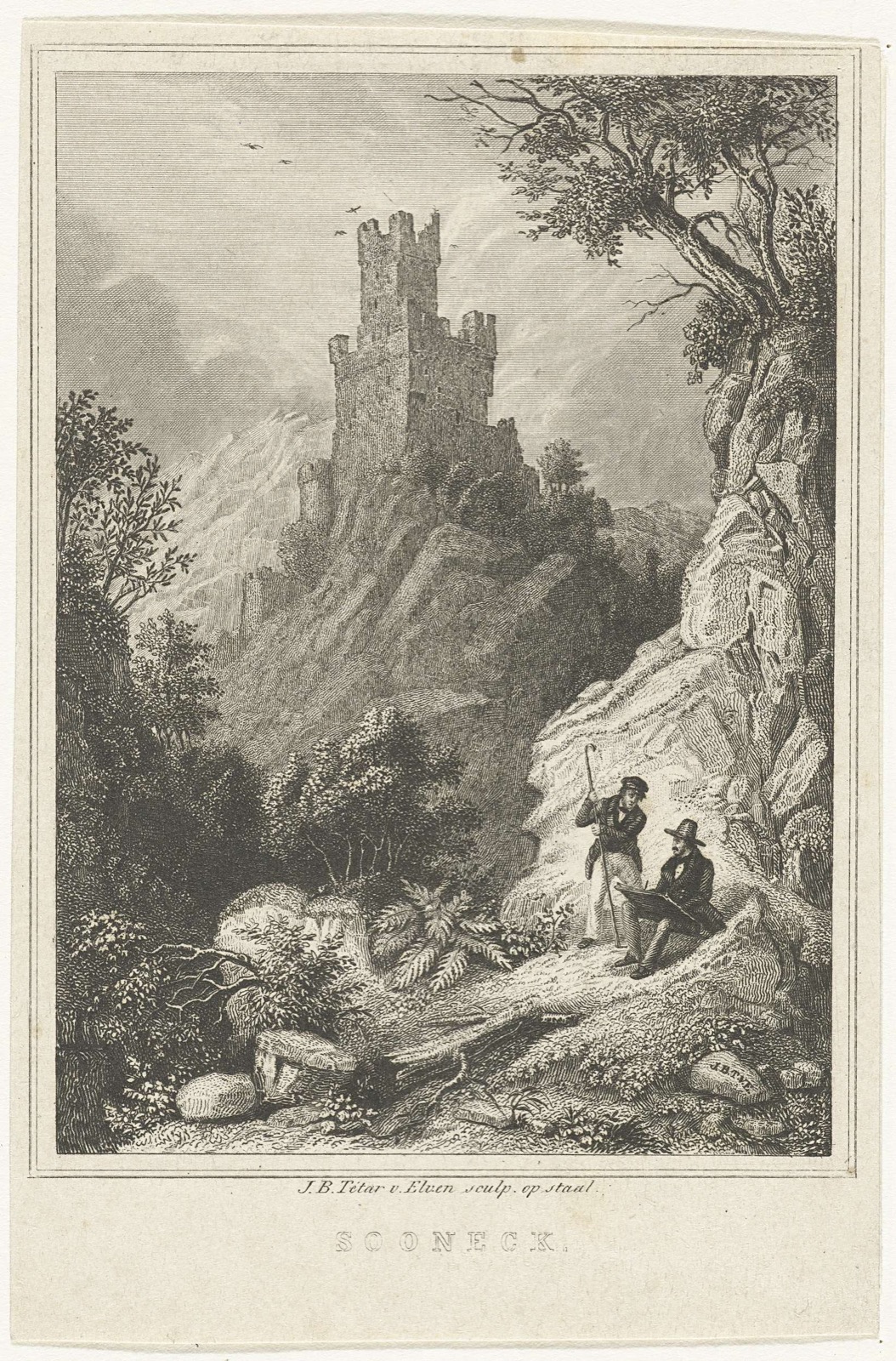 Landschap met burcht Sooneck, Sooneck Castle