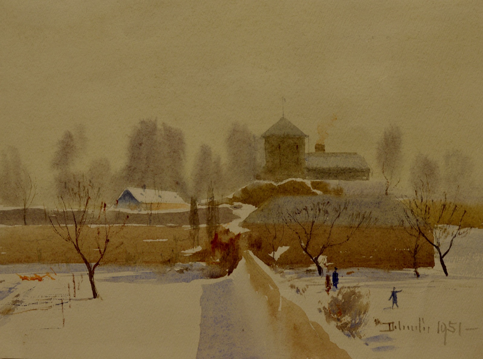 Tatai vár télen, Tata Castle
