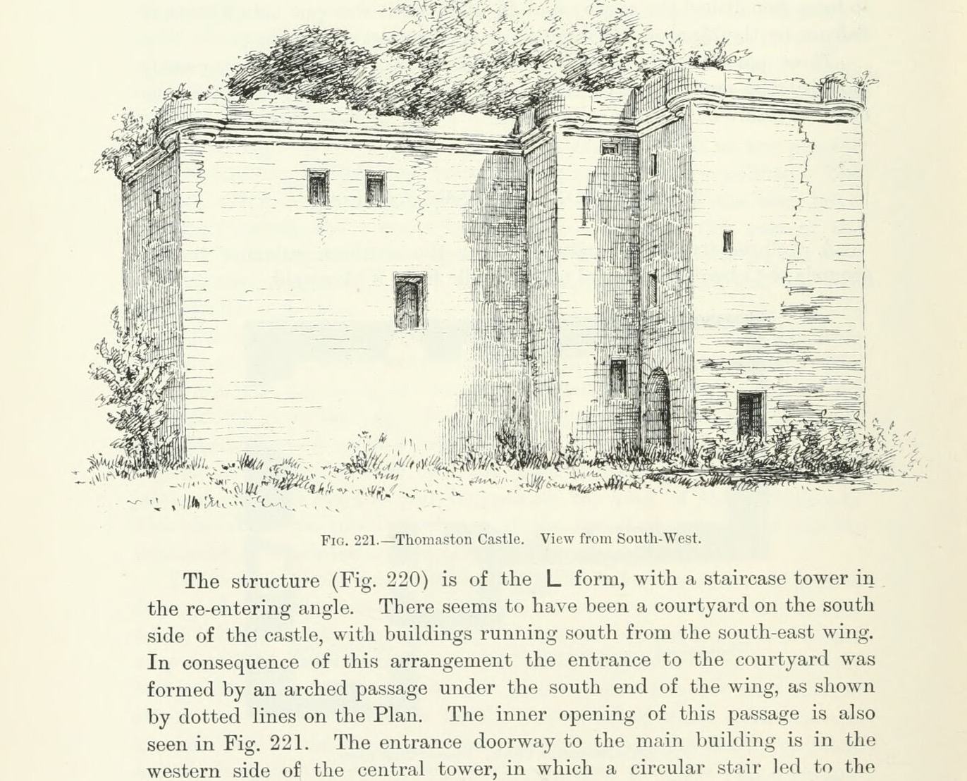 Fig. 221. — Thomaston Castle. View from South-West., Thomaston Castle