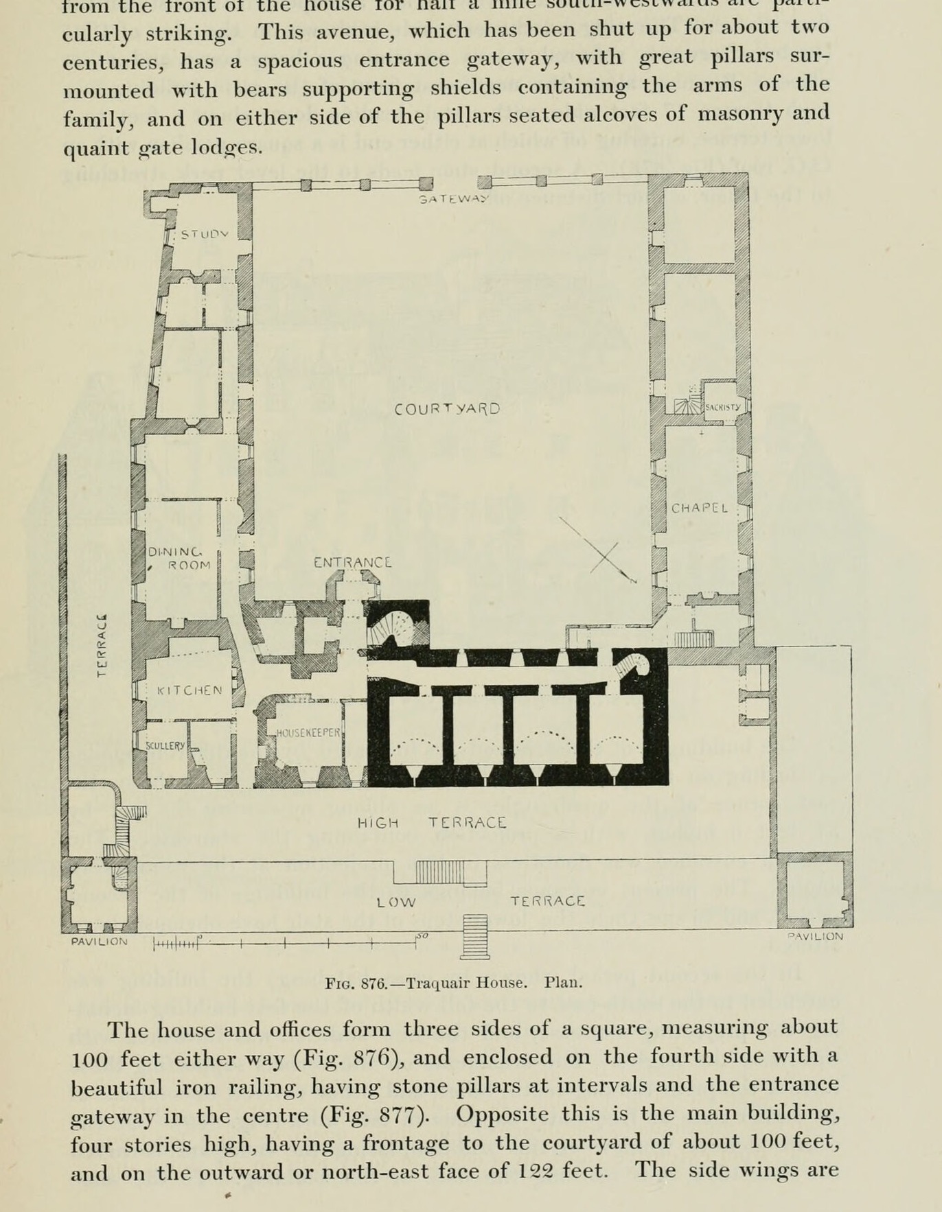 Fig. 876. — Traquair House. Plan., Traquair House