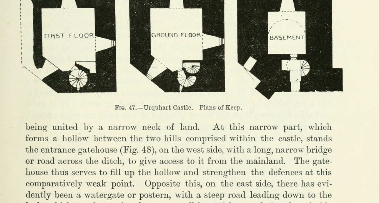 Fig. 47. — Urquhart Castle. Plans of Keep., Urquhart Castle