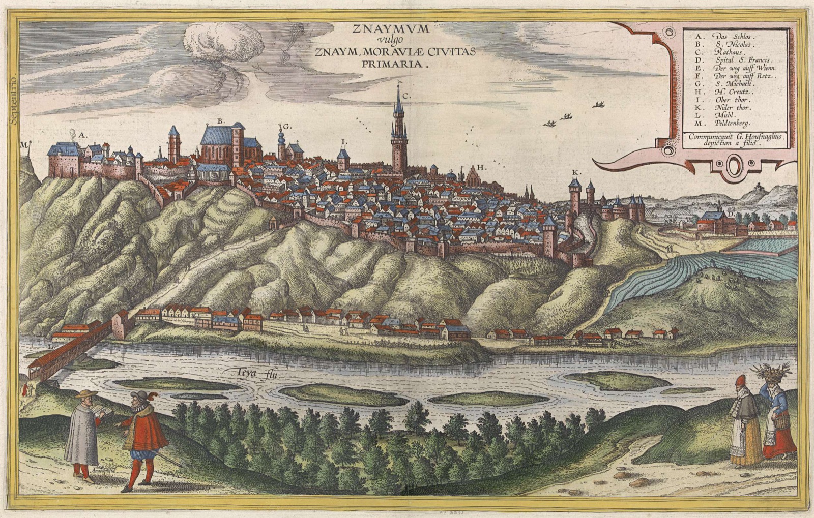 Gezicht op Znaymvm/Znojmo in Tsjechie, Znojmo Castle