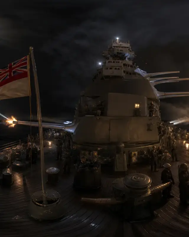 HMS Warspite in 1941, reconstructed as a photoreal scene