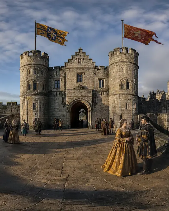 The royal court on the ramparts of Stirling Castle